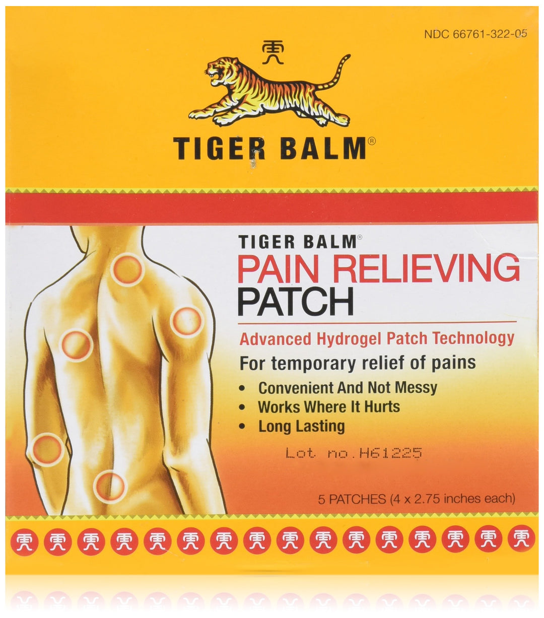 Tiger Balm Pain Relieving Patch, 5 Count