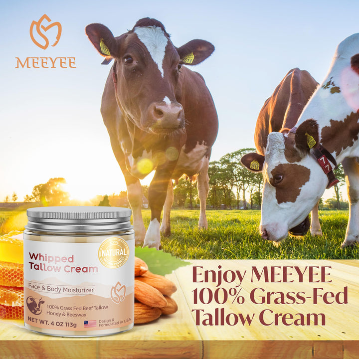 MEEYEE Beef Tallow Moisturizer, Unscented, 4 oz