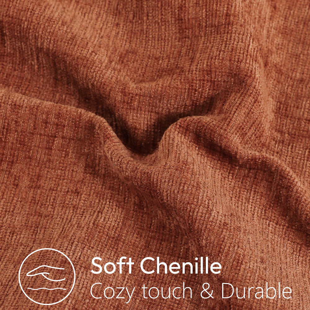 Stellhome Decorative Pillow Covers, Burnt Orange, 12x20 in, Pack of 2