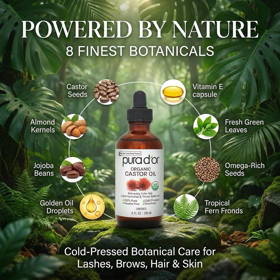 PURA D'OR Organic Castor Oil, 4 fl oz