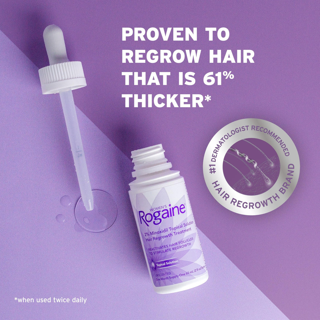Rogaine Women's Minoxidil 2% Topical Solution, 1 Month Supply
