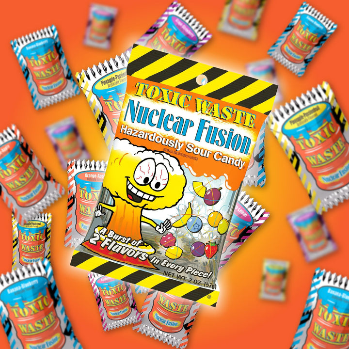 TOXIC WASTE Nuclear Fusion Sour Candy, Assorted Flavors, 1 lb