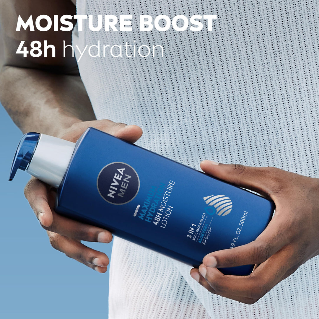 NIVEA MEN Maximum Hydration Body Lotion, 16.9 fl oz