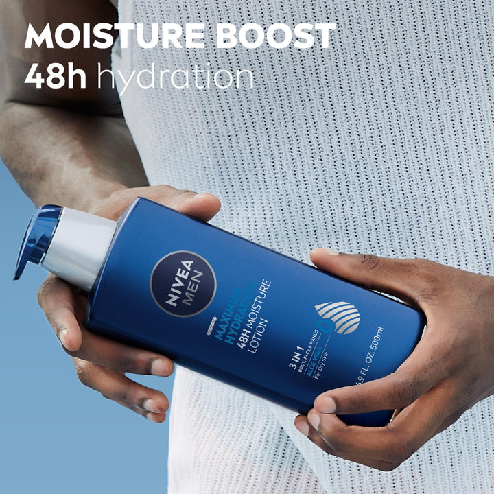 NIVEA MEN Maximum Hydration Body Lotion, 16.9 fl oz