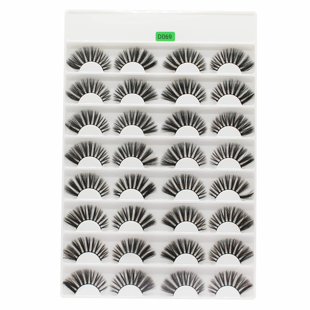 Vayator 3D Mink False Eyelashes, D069, 16 Pairs