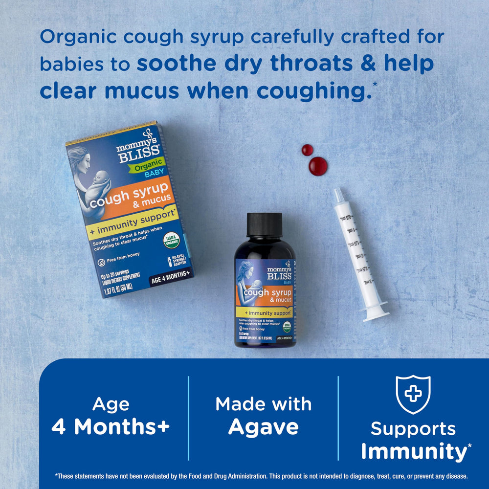 Mommy's Bliss Organic Baby Cough Syrup And Immunity Support, 1.67 fl oz