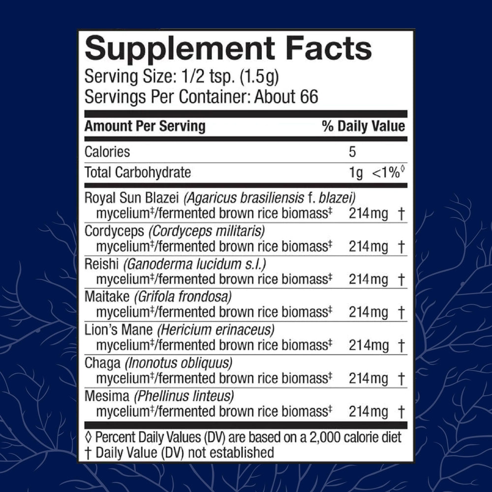 Fungi Perfecti, Stamets 7 Mushroom Mycelium Powder, 3.5 oz
