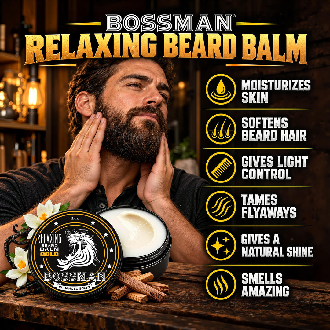 Bossman Relaxing Beard Balm, Gold