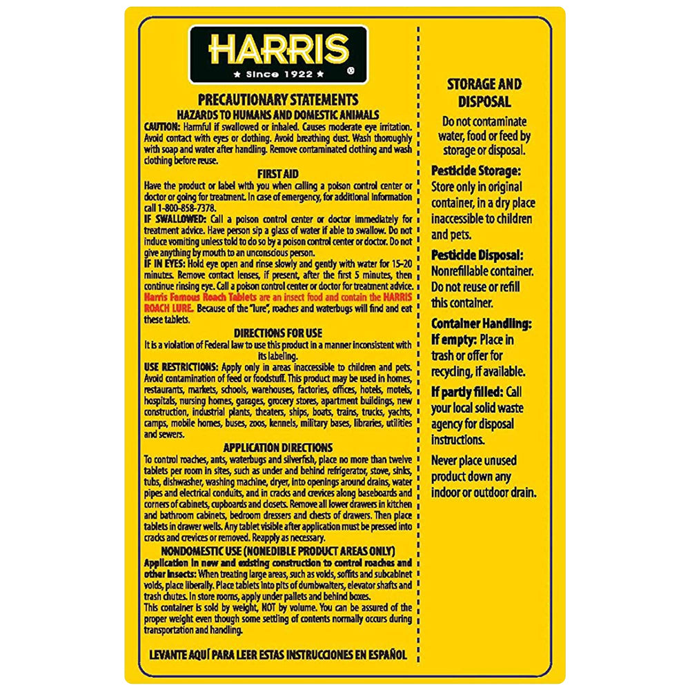 HARRIS FAMOUS ROACH TABLETS, 145 Count, 6 oz