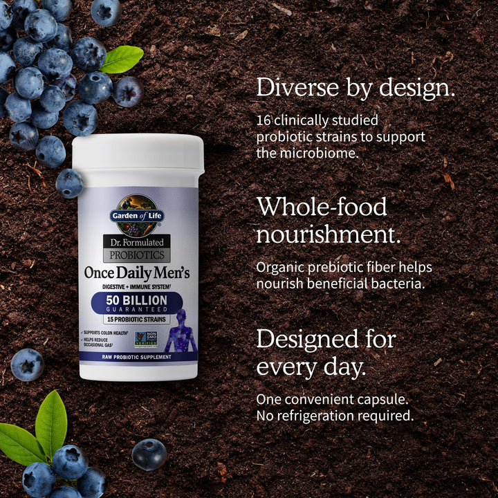 Garden of Life Dr. Formulated Probiotics for Men, 50 Billion CFU, 30 Count