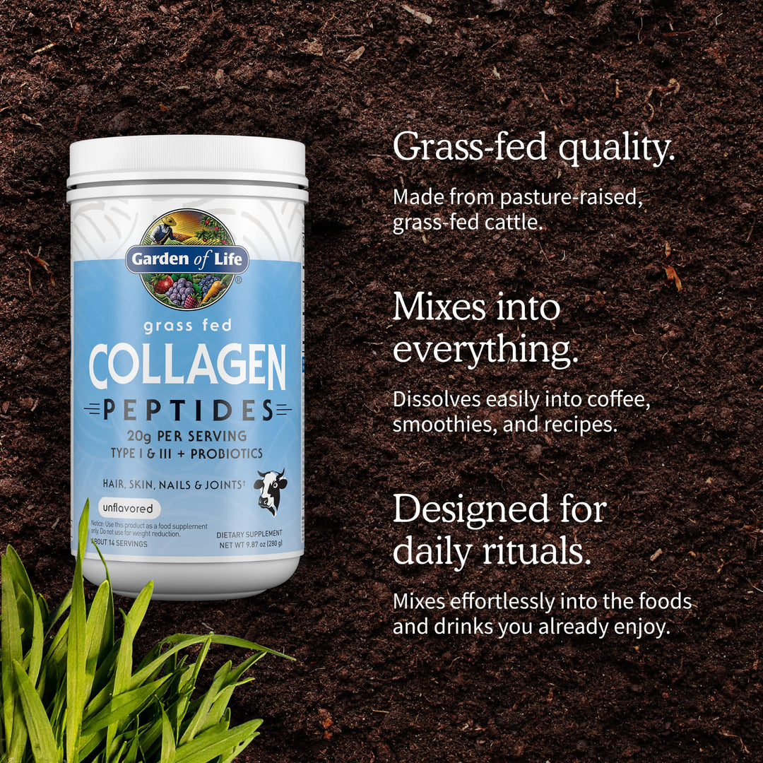 Garden of Life Collagen Powder, Unflavored, 28 Servings