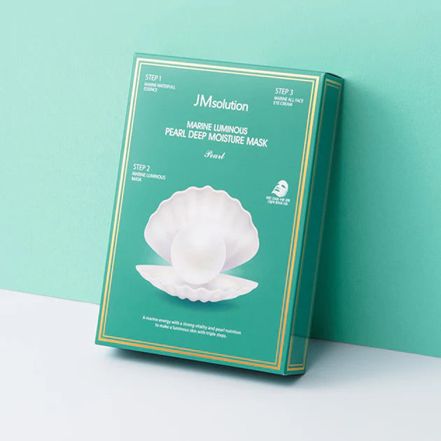JM SOLUTION Marine Luminous Pearl Deep Moisture Mask (1.5ml+27ml+1.5ml)*10ea