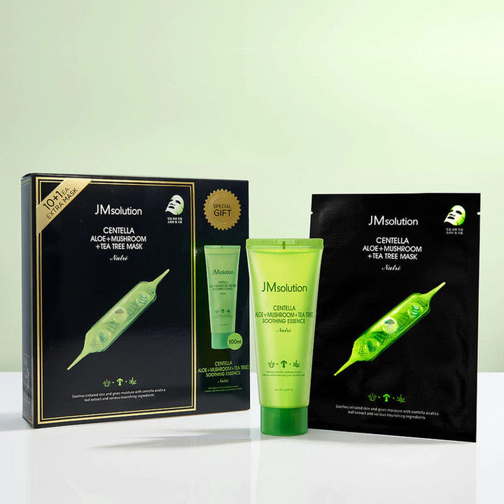 Centella Aloe+Mushroom+Tea Tree Mask Nutri Set 30ml*11ea+100ml