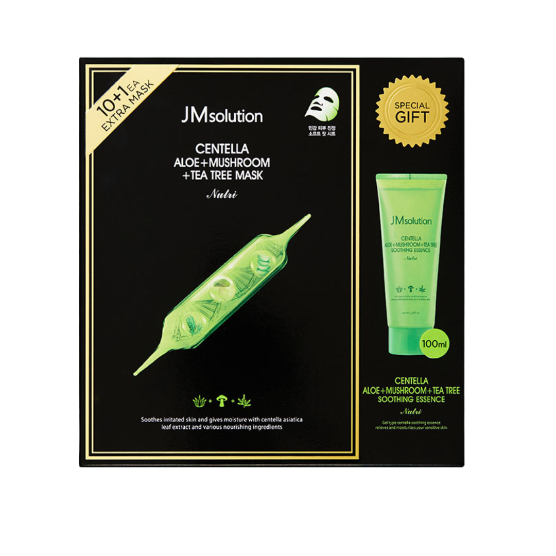 Centella Aloe+Mushroom+Tea Tree Mask Nutri Set 30ml*11ea+100ml