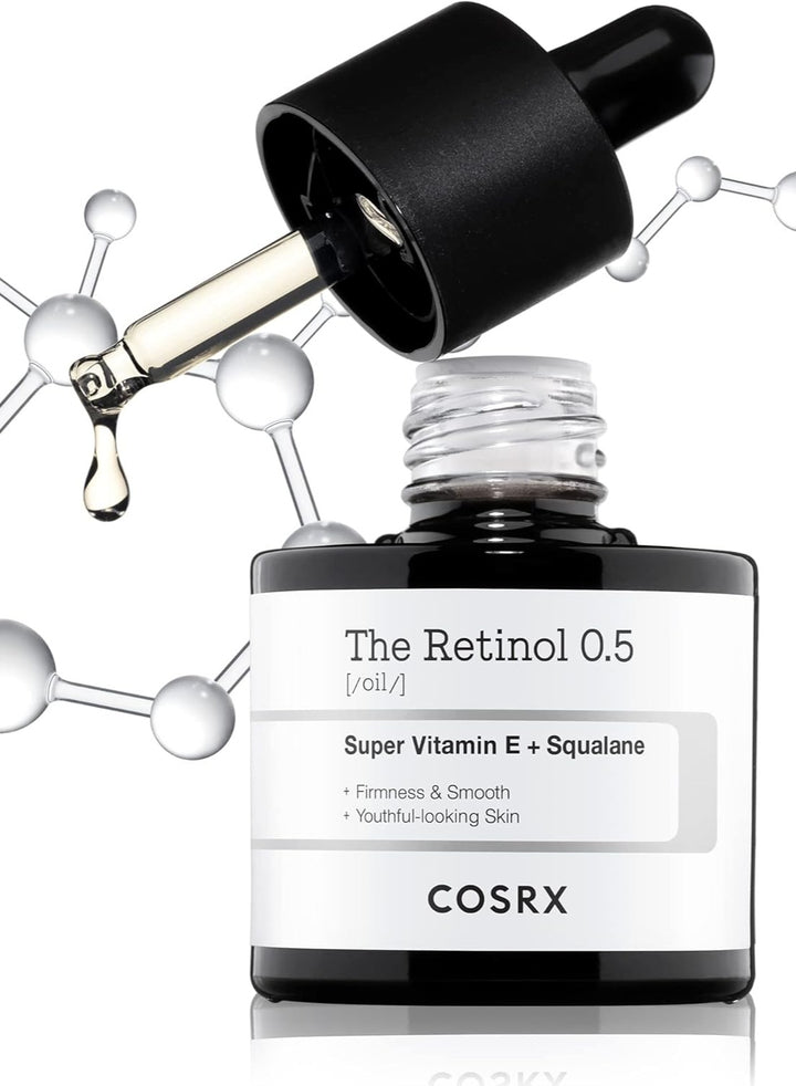 SET (COSRX The Retinol 0.5 Oi + COSRX The Hyaluronic Acid 3 Serum 20ml + Cosrx The Retinol 0.1 cream, 0.67 Fl.oz  )