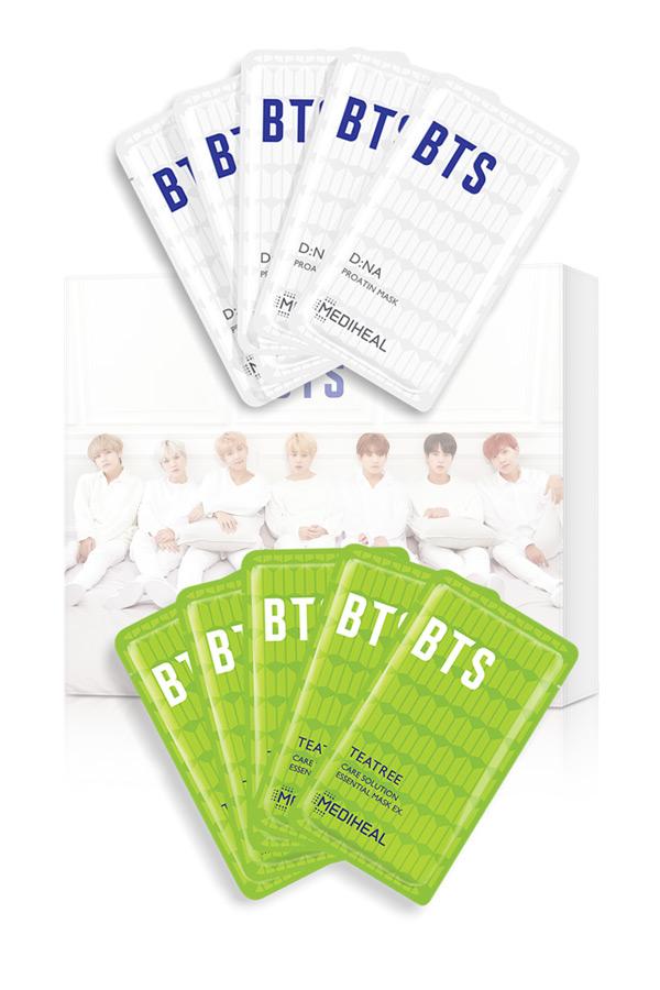 X BTS Moisture Barrier Special Care Set(proatin mask 25ml*5+essential mask 24ml*5 + photo cards 14 pcs)